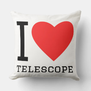 Ich liebe Teleskop Kissen
