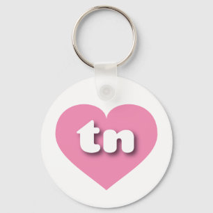 Ich liebe Tennessee - tn rosa Herz Schlüsselanhänger