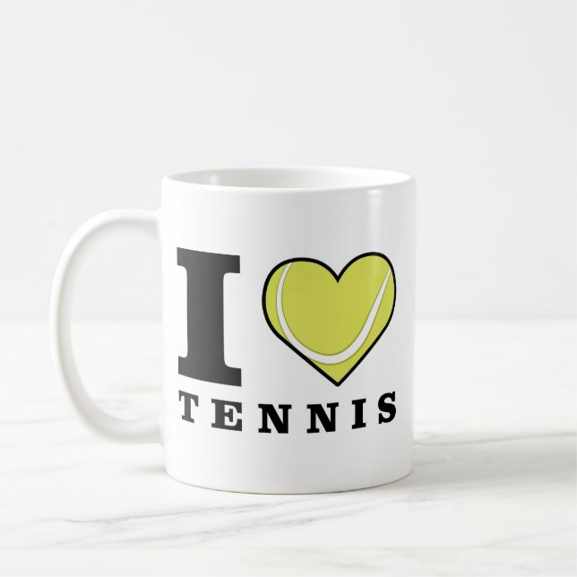 Ich liebe Tennis Kaffeetasse (Links)