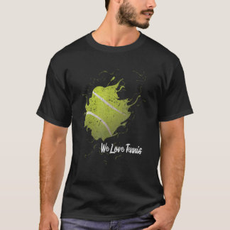 Ich liebe Tennisballclub-Tennisspieler T-Shirt