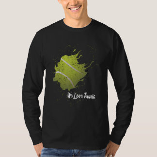Ich liebe Tennisballclub-Tennisspieler T-Shirt