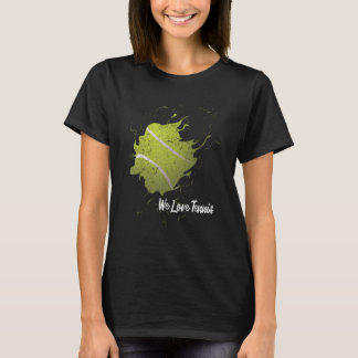 Ich liebe Tennisballclub-Tennisspieler T-Shirt