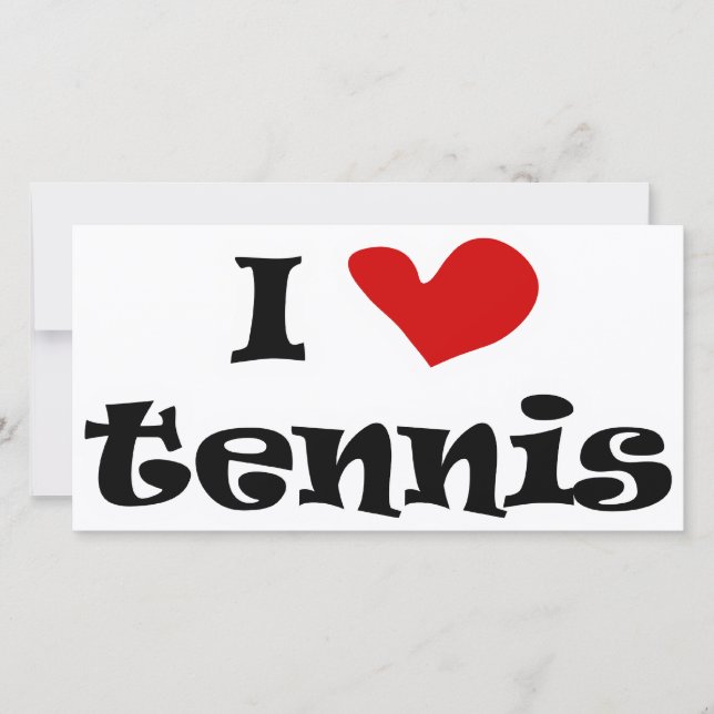 Ich Liebe Tennisgeschenke und Shirts mit Herzdesig (Vorderseite)