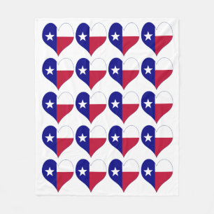 Ich Liebe Texas Flag Herz Fleecedecke
