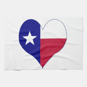Ich Liebe Texas Flag Herz Geschirrtuch