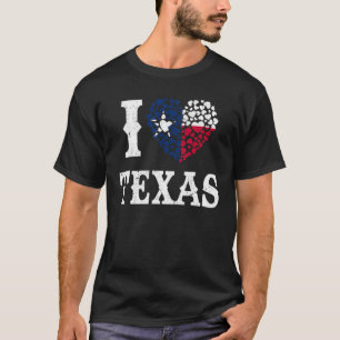 Ich Liebe Texas Flag Herz Patriotic Texan Proud Te T-Shirt