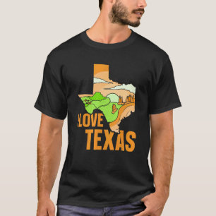 Ich Liebe Texas Pride Texan Patriotische Redewendu T-Shirt
