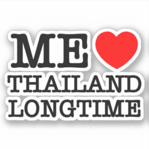 ICH LIEBE THAILAND LANGFRISTIG AUFKLEBER