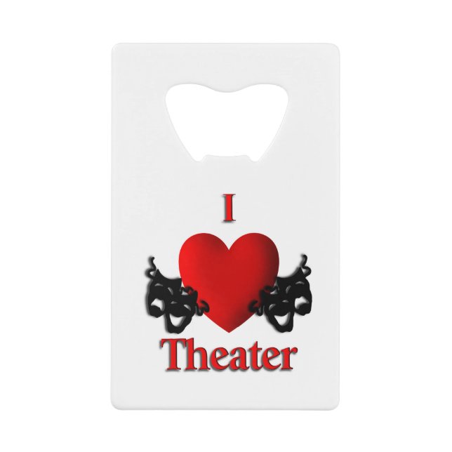 Ich liebe Theater Geldbeutel Flaschenöffner (Vorderseite)
