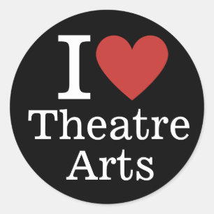 Ich ❤️ Liebe Theater Kunst für Studierende/Fakultä Runder Aufkleber