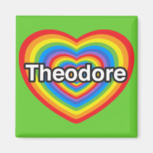 Ich Liebe Theodore. Ich Liebe dir Theodore. Herz Magnet