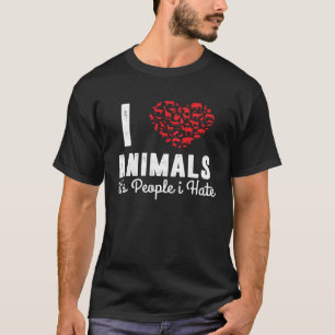 Ich Liebe Tiere ihre Leute Ich Hasse Tier Veganen T-Shirt