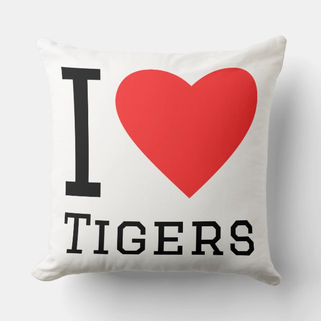 Ich liebe Tiger Kissen (Vorderseite)