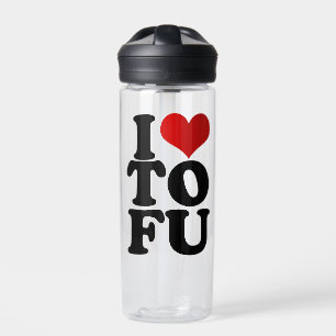 Ich liebe Tofu Lustiger veganer Humor Trinkflasche