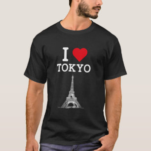 Ich liebe Tokio lustiger Eiffelturm Gag Scherz Str T-Shirt