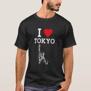 Ich liebe Tokio lustiger Streich Statue der Freihe T-Shirt