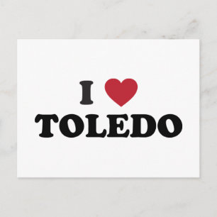 Ich liebe Toledo Ohio Postkarte