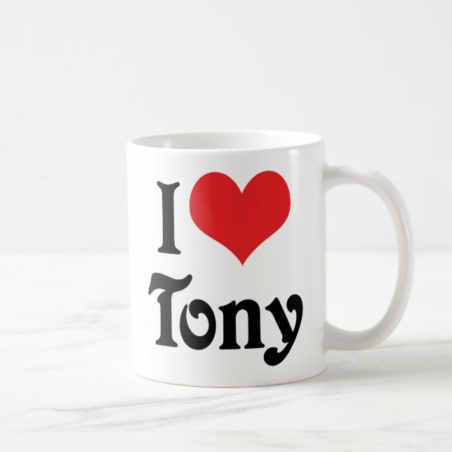 Ich liebe Tony Kaffeetasse (Rechts)