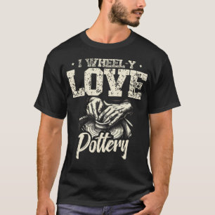 Ich liebe Töpferei Keramik Ton Töpferofen Po T-Shirt