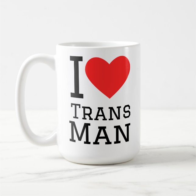 Ich liebe Transmänner Kaffeetasse (Links)