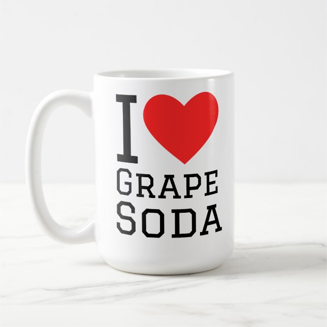 Ich liebe Traubensoda Kaffeetasse (Links)