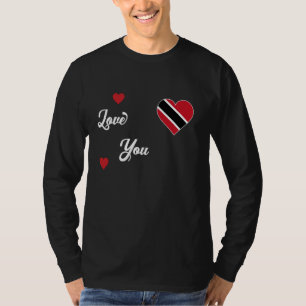 Ich Liebe Trinidad Tobago mit Trinidad-Flagge in e T-Shirt