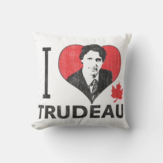 Ich liebe Trudeau Kissen (Vorderseite)