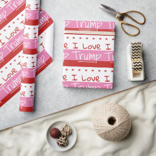 Ich Liebe Trump ... für Präsident Pink Wrapping Pa Geschenkpapier