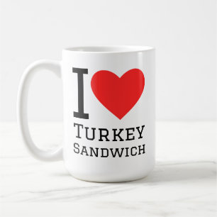 Ich liebe Truthahn-Sandwich Kaffeetasse