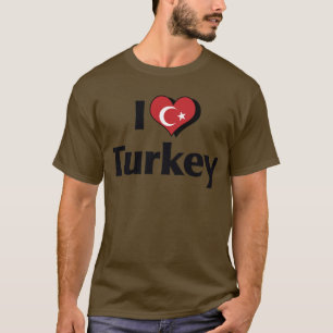 Ich liebe Türkei-Flaggen-Shirt T-Shirt