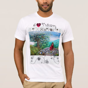 Ich LIEBE TUSCANY / Morgendämmerung in Grünholz  T-Shirt