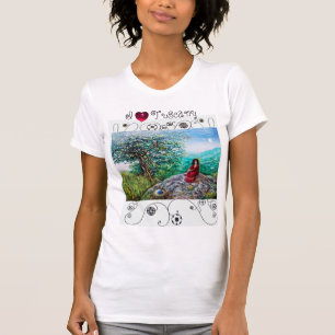 Ich LIEBE TUSCANY / Morgendämmerung in Grünholz un T-Shirt