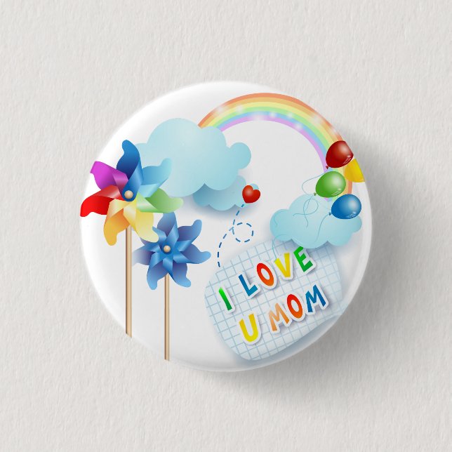 Ich Liebe U Mama Button (Vorderseite)