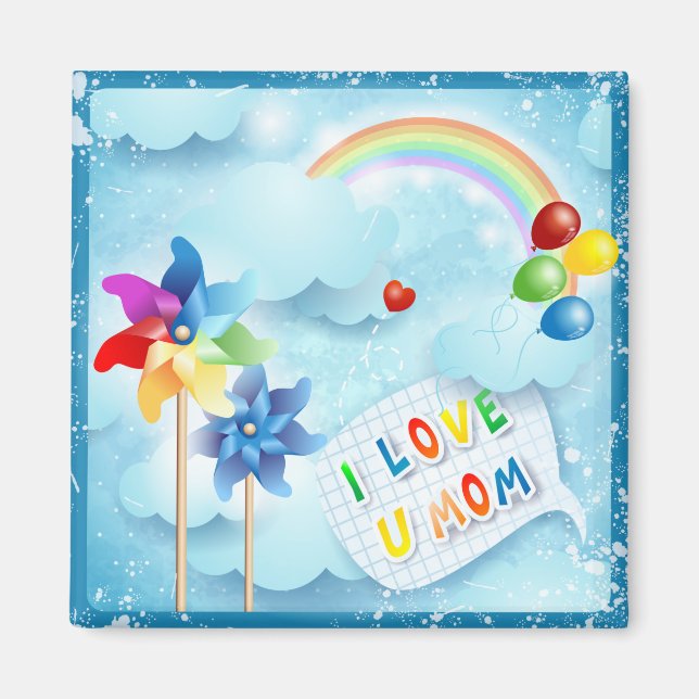 Ich Liebe U Mama Magnet (Vorne)