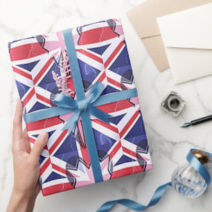 "Ich liebe UK"-Kunstprint Geschenkpapier