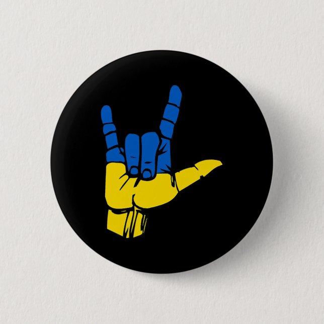 Ich liebe Ukraine2 Button (Vorderseite)