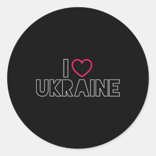 Ich liebe Ukraine Ukrainischer Stolz Byltic Liebe Runder Aufkleber