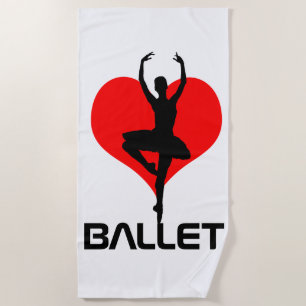 Ich Liebe und betrüge Ballett phantastisch Strandtuch