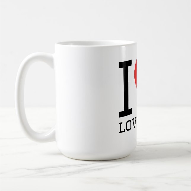 Ich liebe Unzertrennliche Kaffeetasse (Links)