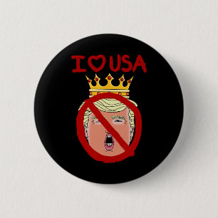 Ich liebe USA Anti Trump 2024 Button