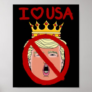 Ich liebe USA Anti-Trump  Poster