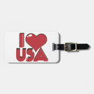 Ich liebe USA Retro 80er Gepäckanhänger