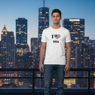 "Ich liebe USA" T-Shirt – Patriotisches amerikanis