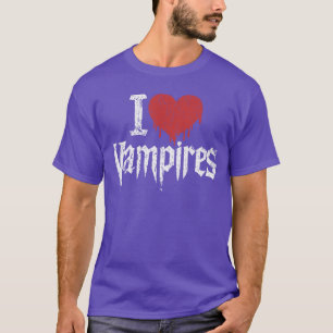 Ich liebe Vampire Ich Rotes Herz Vampire Grunge Ha T-Shirt