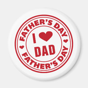 Ich Liebe Vater glücklich Vatertag Magnet