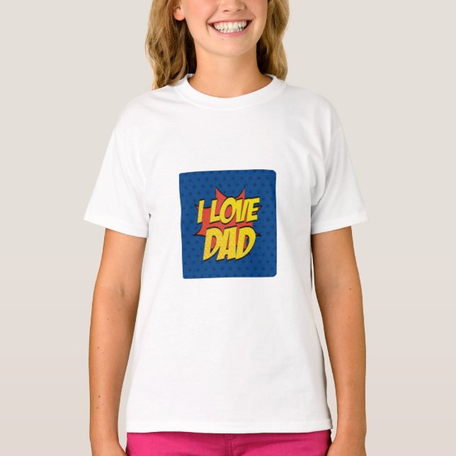 Ich Liebe Vater.Mein Vater, mein Held T-Shirt (Vorderseite)