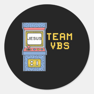 Ich liebe Vbs Videospiel Vacation Bible School Ret Runder Aufkleber