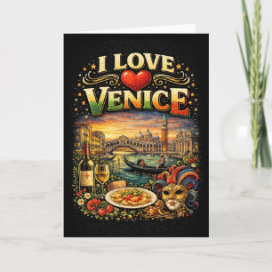 Ich liebe Venedig Feiertagskarte