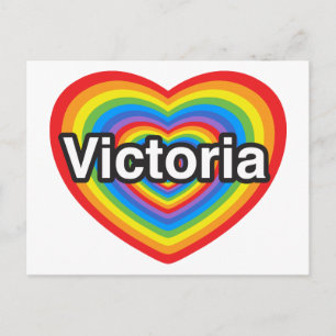 Ich Liebe Victoria. Ich Liebe dich Victoria. Herz Postkarte