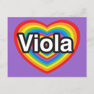 Ich liebe Viola. Ich liebe dich Viola. Herz Postkarte